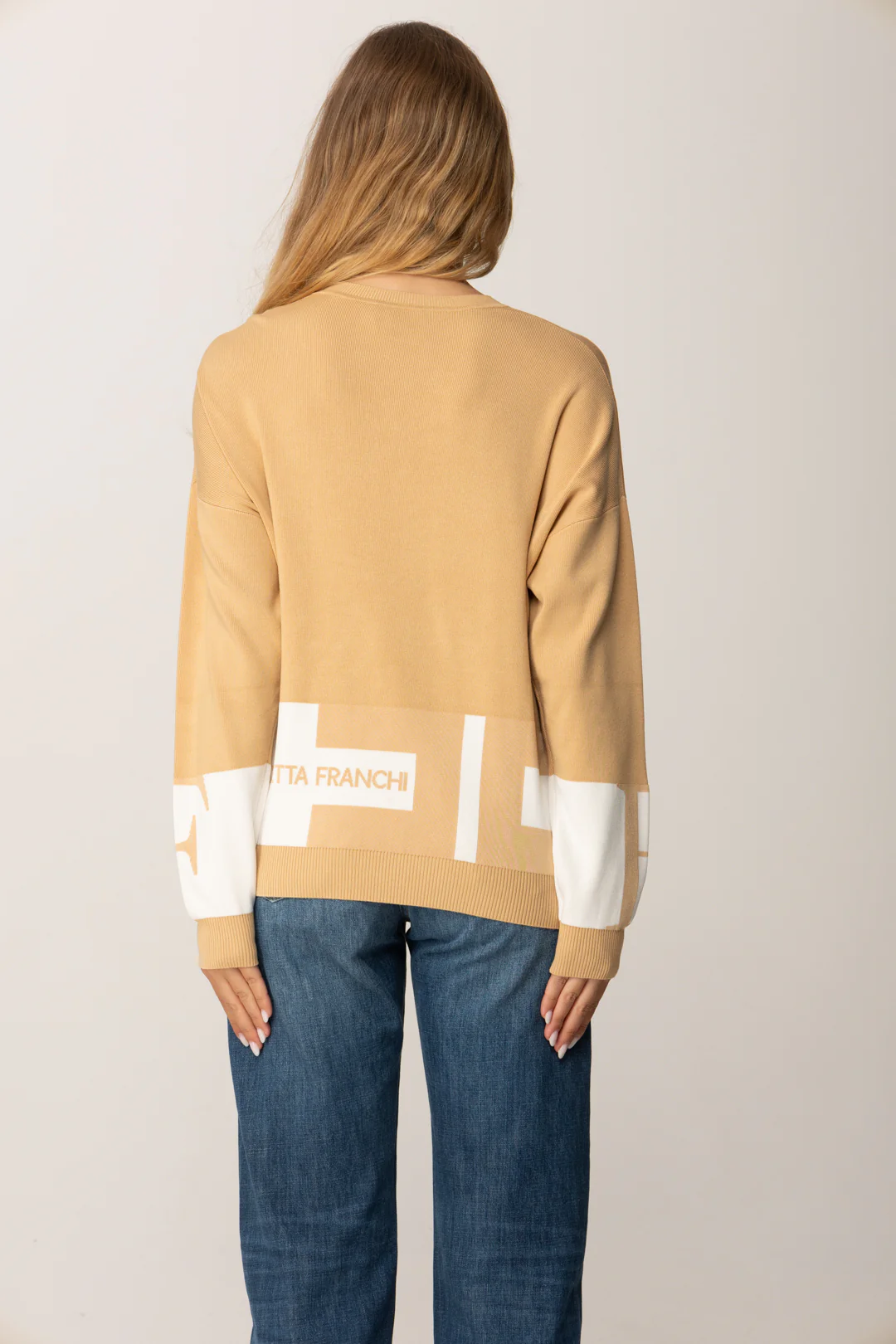 Maglia In Viscosa con Bande a Contrasto - immagine 6